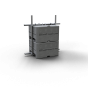 Concrete weight | SETs | SET 2 consisting of: | 2 x concrete erecting device 600Kg (part-no. 3F120) | 4 x connecting tube for concrete weights (part-no. 34813) | 4 x standard coupling BB (part-no. 3F120-5)
